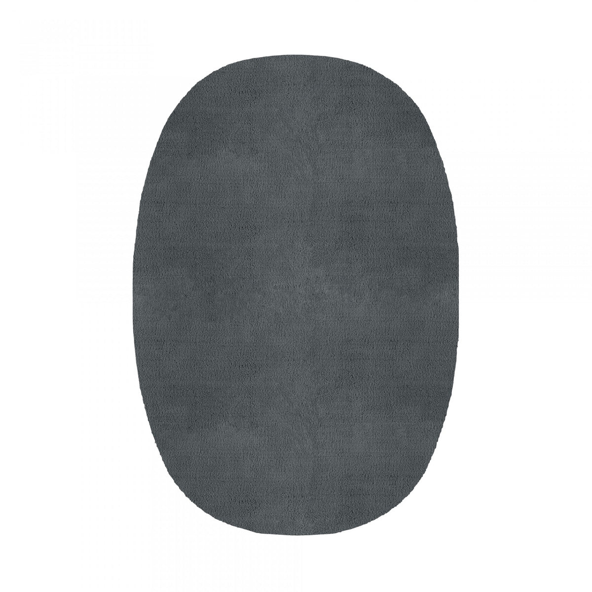 Plain Area Rug by Graccioza in Dusty Blue, Oval