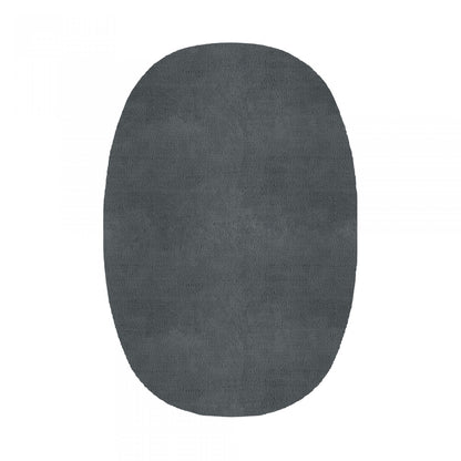 Plain Area Rug by Graccioza in Dusty Blue, Oval
