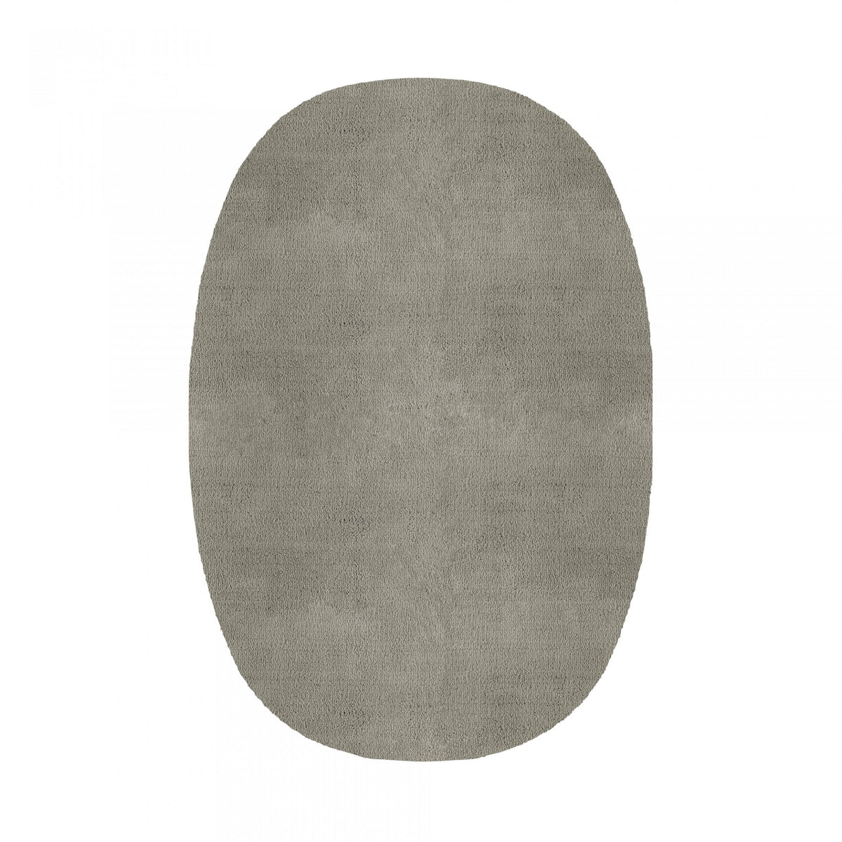 Plain Area Rug by Graccioza in Pale Stone, Oval