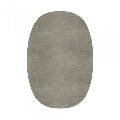 Plain Area Rug by Graccioza in Pale Stone, Oval