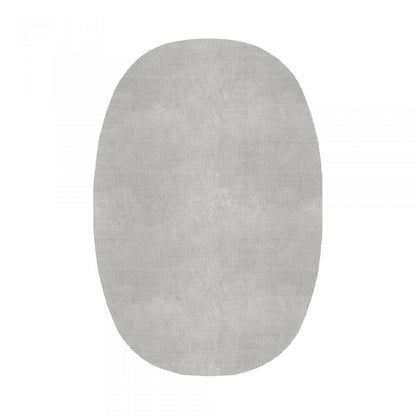 Plain Area Rug by Graccioza in Cloud, Oval