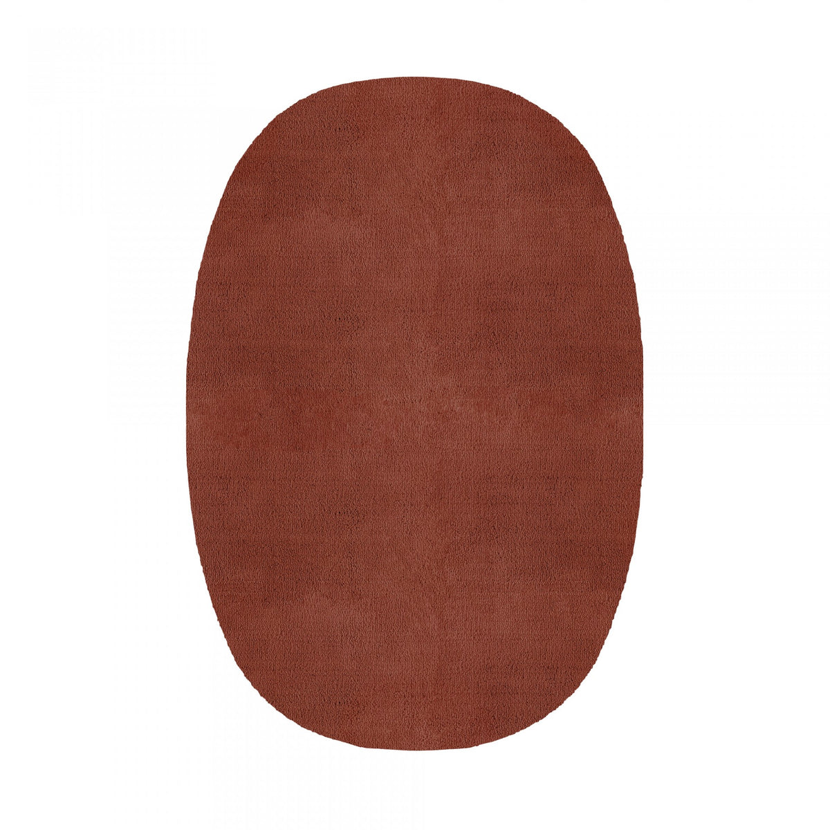 Plain Area Rug by Graccioza in Clay, Oval