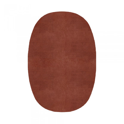 Plain Area Rug by Graccioza in Clay, Oval