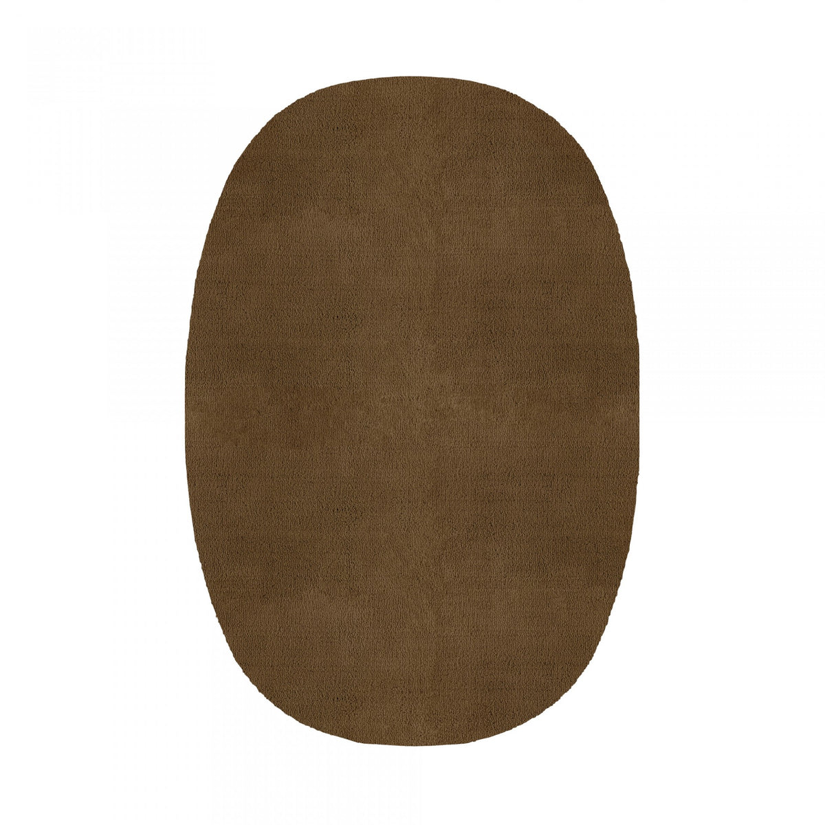 Plain Area Rug by Graccioza in Camel Brown, Oval