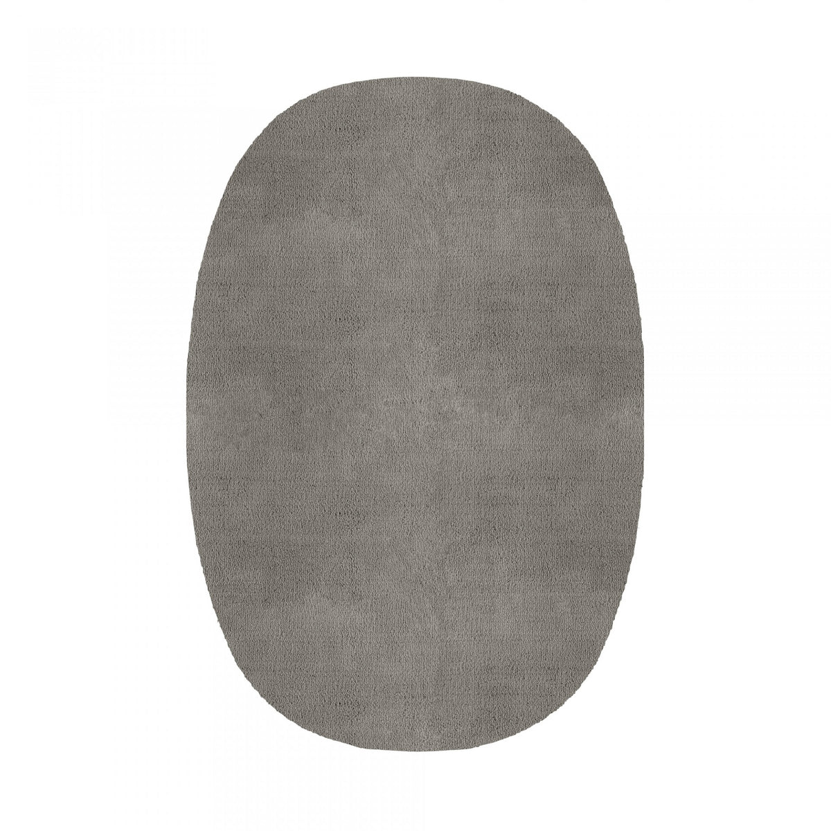 Plain Area Rug by Graccioza in Metal, Oval