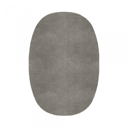 Plain Area Rug by Graccioza in Metal, Oval