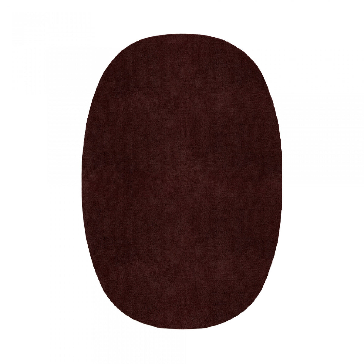Plain Area Rug by Graccioza in Bordeaux, Oval
