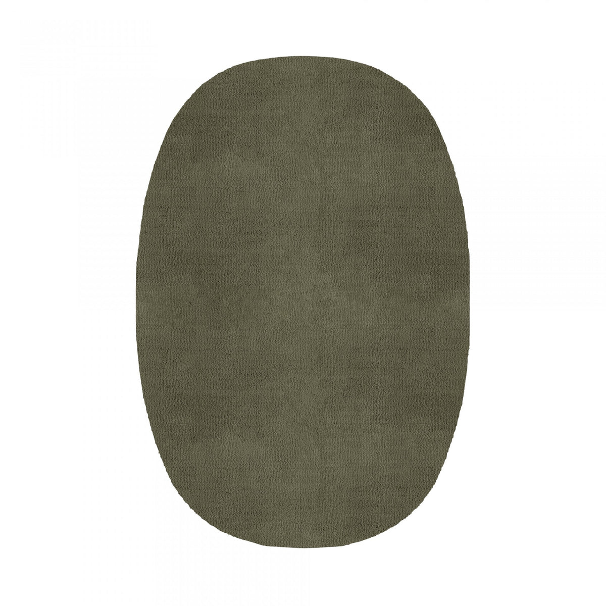 Plain Area Rug by Graccioza in Sage Taupe, Oval