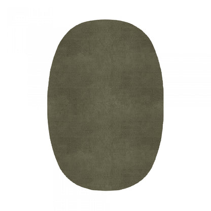Plain Area Rug by Graccioza in Sage Taupe, Oval