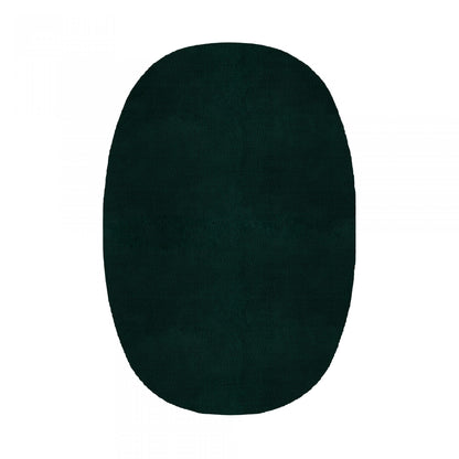 Plain Area Rug by Graccioza in Hunter Green, Oval