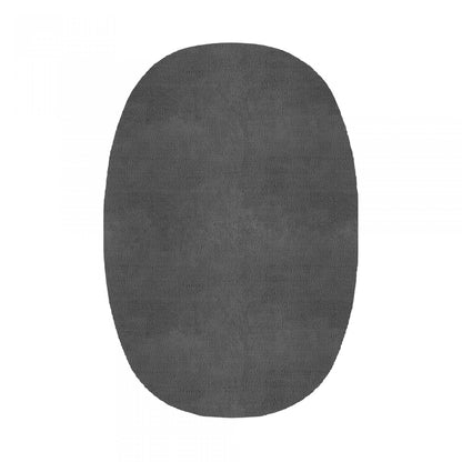 Plain Area Rug by Graccioza in Steel, Oval