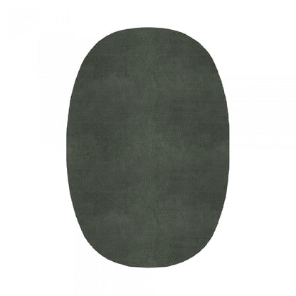 Plain Area Rug by Graccioza in Sage Green, Oval