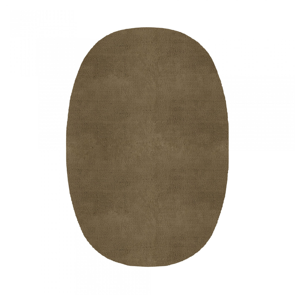 Plain Area Rug by Graccioza in Sandstone, Oval