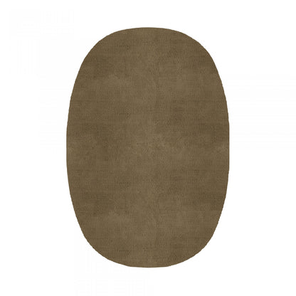 Plain Area Rug by Graccioza in Sandstone, Oval