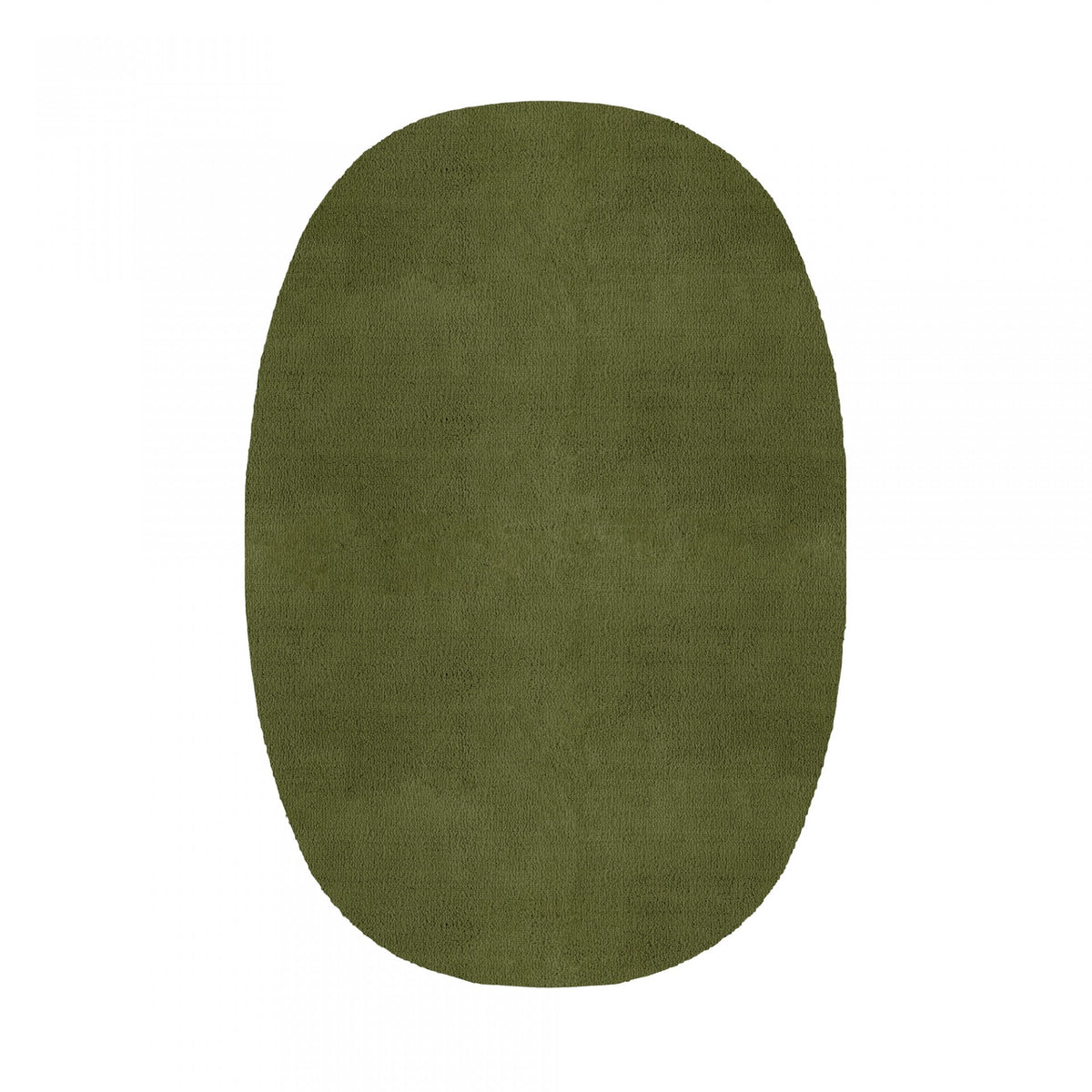 Plain Area Rug by Graccioza in Fresh Olive, Oval