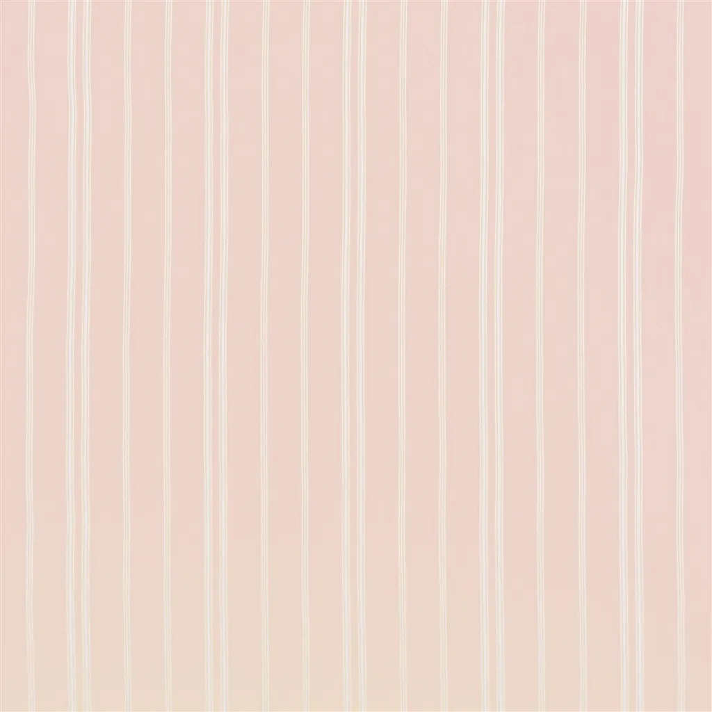 Batchelder Ticking Fabric by Ralph Lauren in Pink