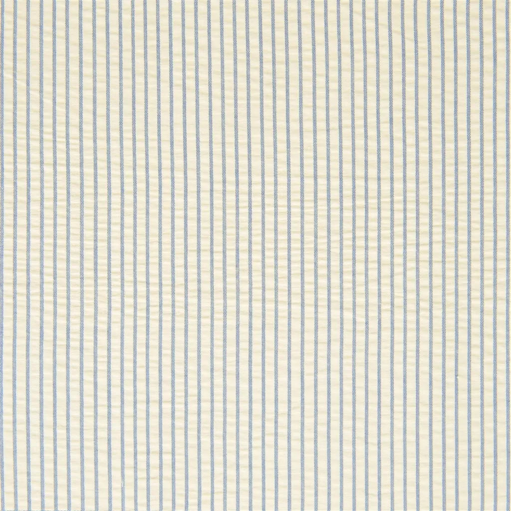 Summertime Seersucker Fabric by Ralph Lauren in Blue