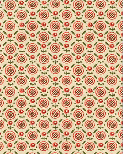 Barton Wallpaper by Fleurons d'Hélène in Nasturtium