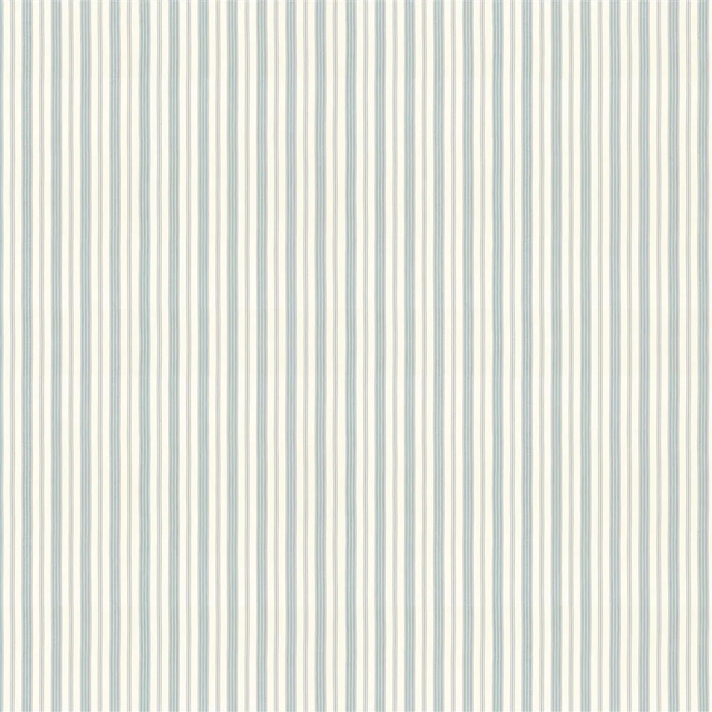 Ferry House Stripe Fabric by Ralph Lauren in Chambray