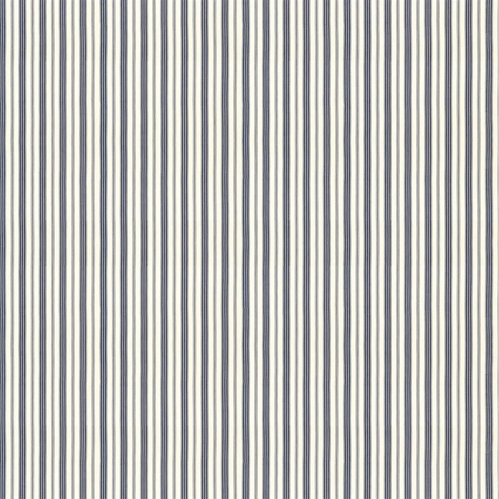 Ferry House Stripe Fabric by Ralph Lauren in Blue