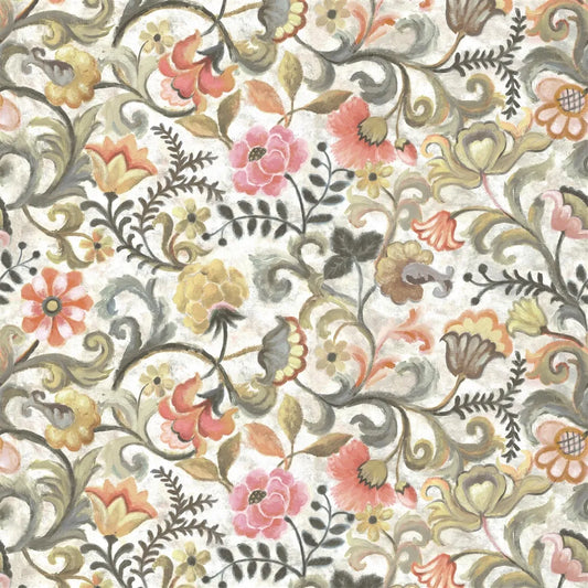 Osier Damasse Fabric by Designers Guild in Travertine
