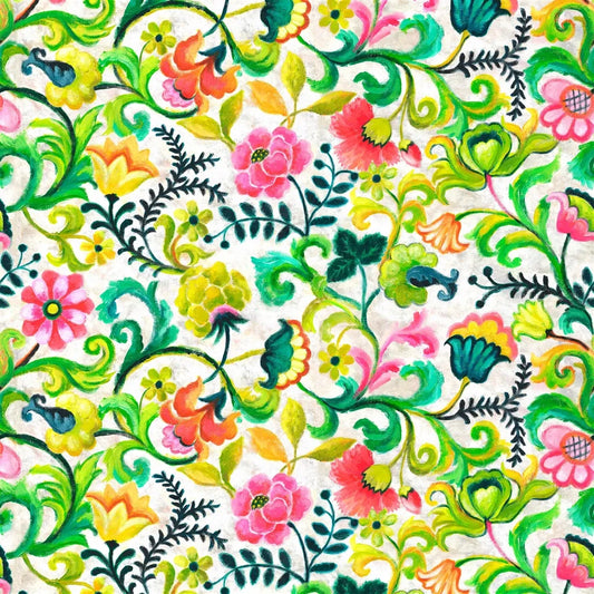 Osier Damasse Fabric by Designers Guild in Fuchsia