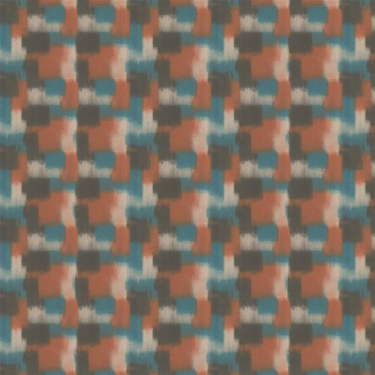 Carres Ombres Wallpaper Panel by Designers Guild in Terracotta
