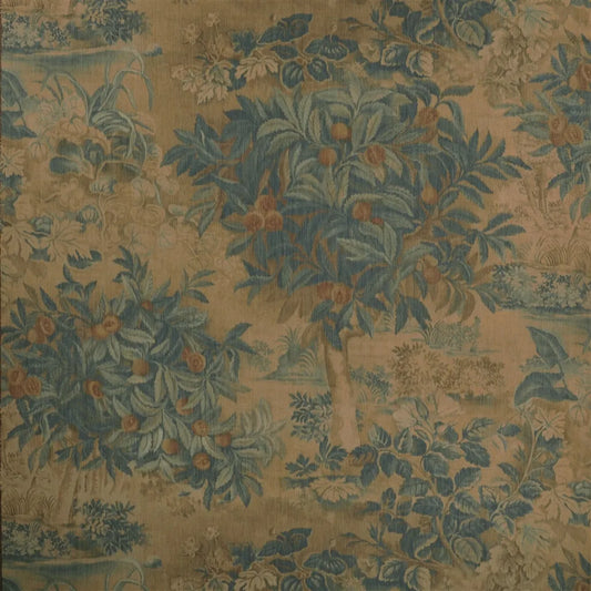 Harriman Warp Print Fabric by Ralph Lauren in Lapis