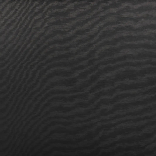 Grosgrain Moire Fabric by Ralph Lauren in Black