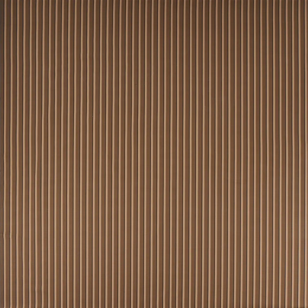 Repp Stripe Fabric by Ralph Lauren in Umber