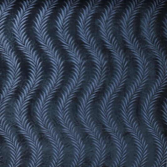 Tallmadge Cut Velvet Fabric by Ralph Lauren in Dark Blue