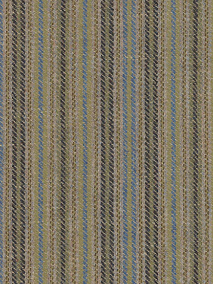 Nancy Stripe Fabric by Holland & Sherry in Aquamarine