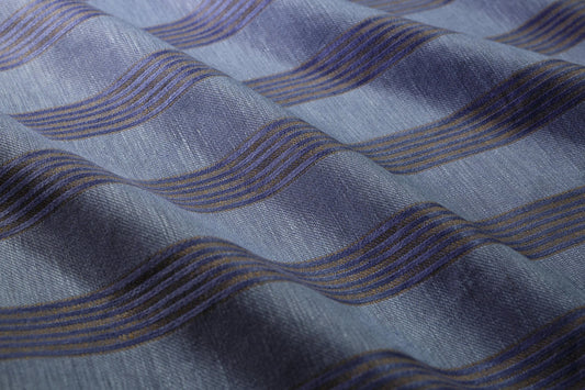 Sorrento Stripe Fabric by PG Tessuti in Azzurro