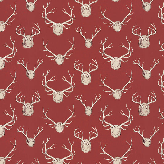 Antlers Fabric by Lee Jofa in Red