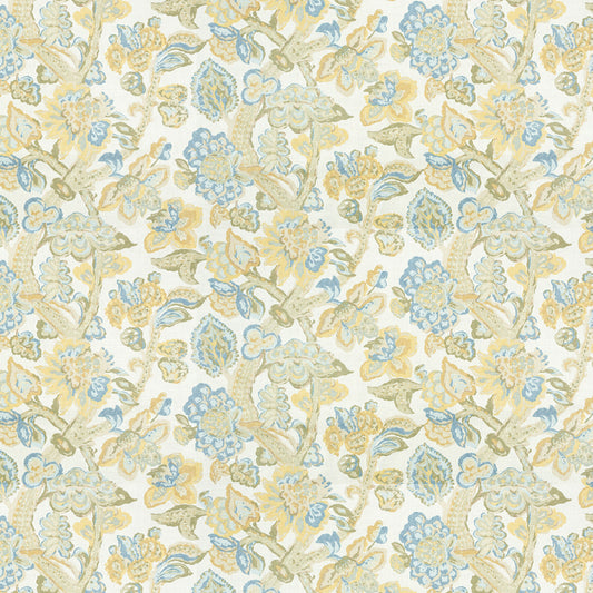 La Cinta Fabric by Lee Jofa in Lemon/Blue