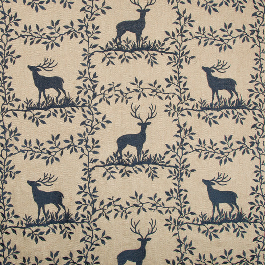 Caribou Emb Fabric by Lee Jofa in Navy