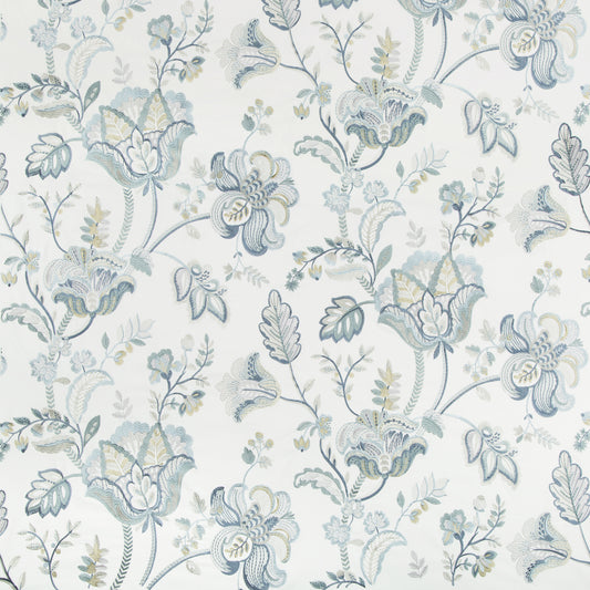 Bradford Emb Fabric by Lee Jofa in Juniper/Lagoon