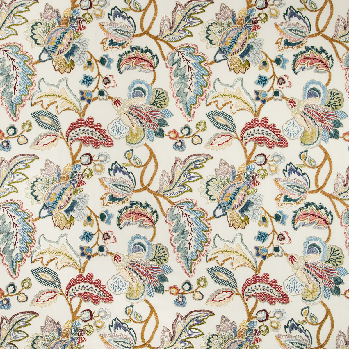 Orford Embroidery - Red/Blue