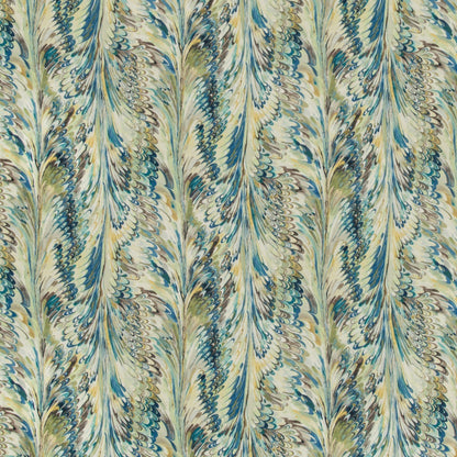 Taplow Print - Peacock/Gold