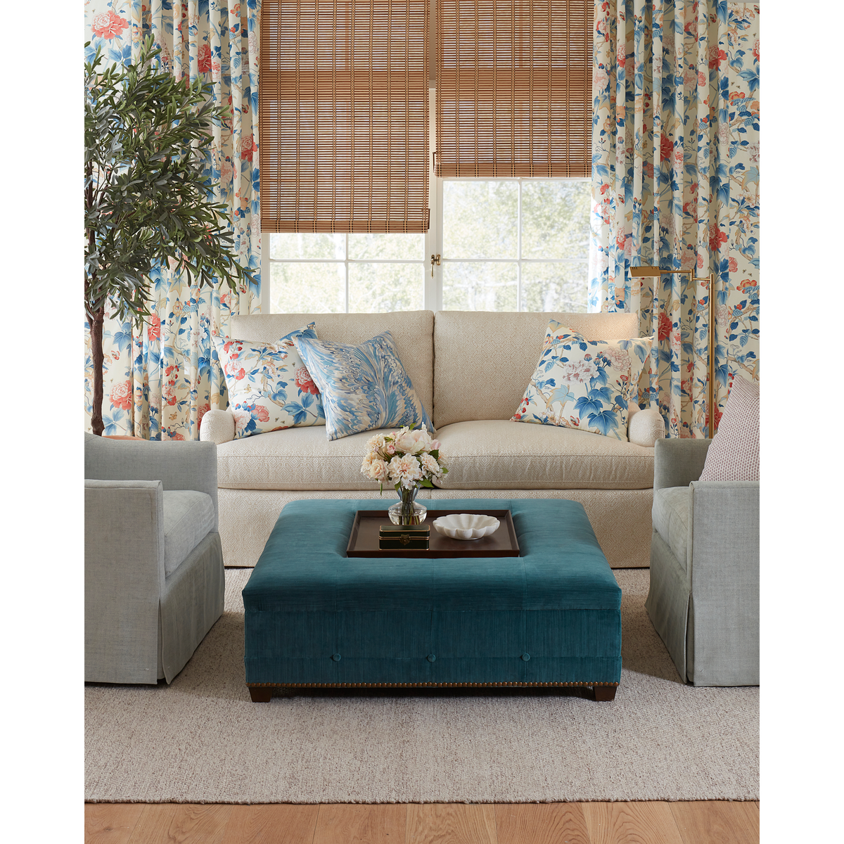 Taplow Print - Capri/Sky