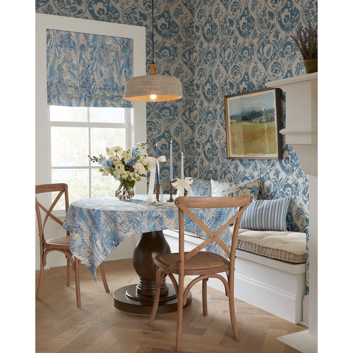 Taplow Print - Capri/Sky