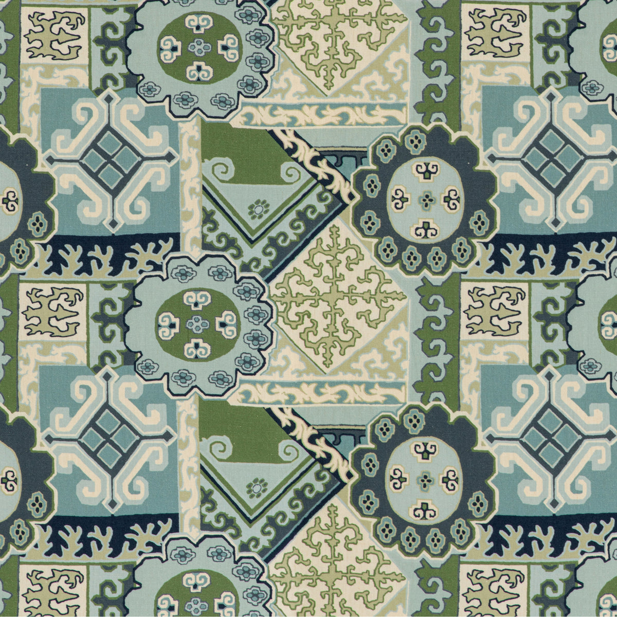 Batangas Print - Aqua/Leaf
