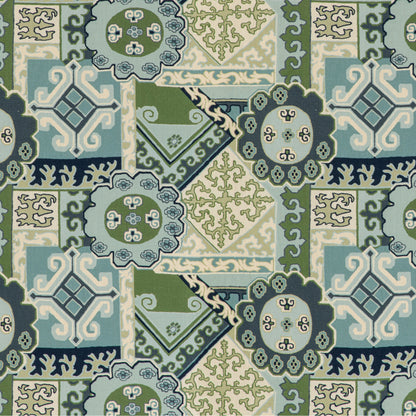 Batangas Print - Aqua/Leaf