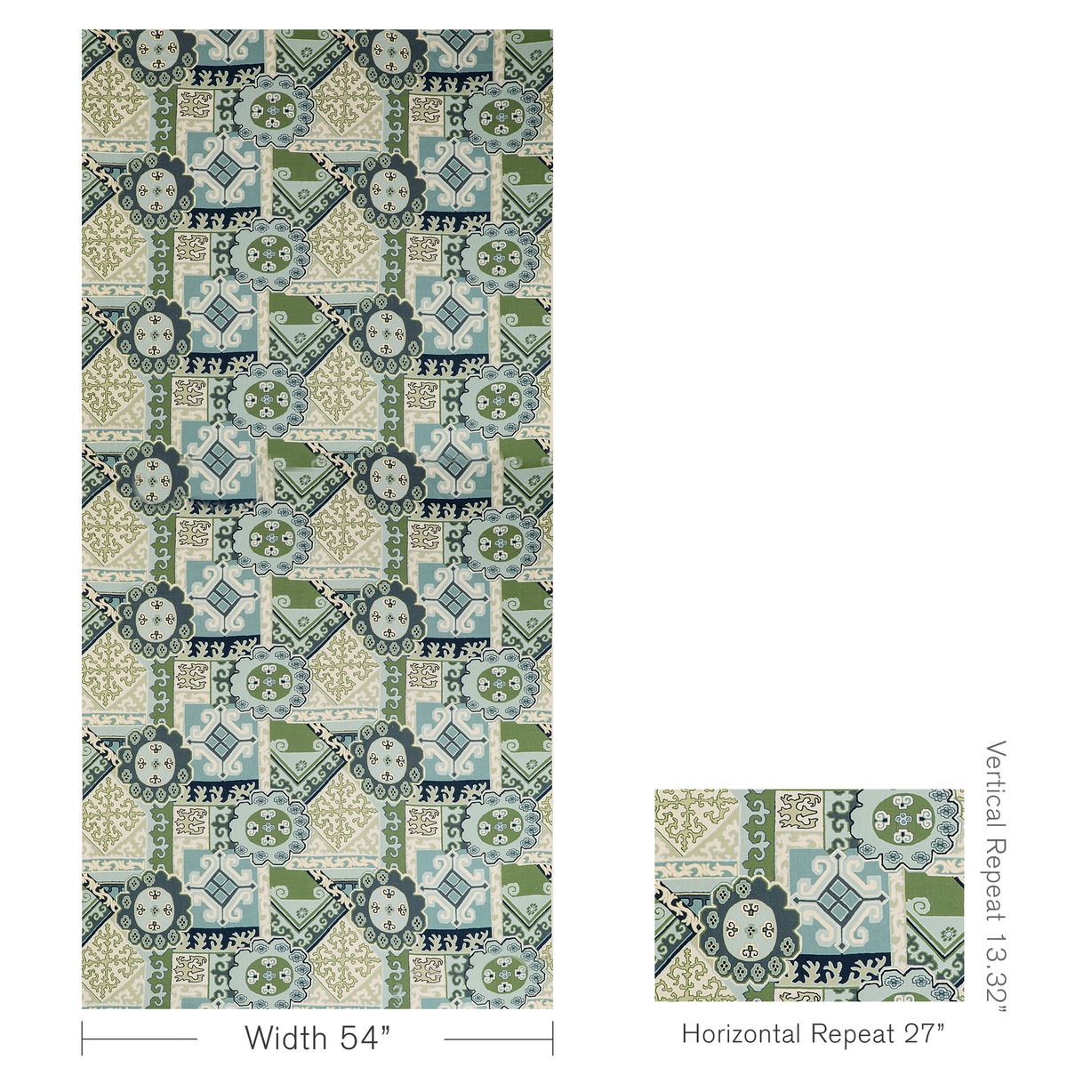 Batangas Print - Aqua/Leaf