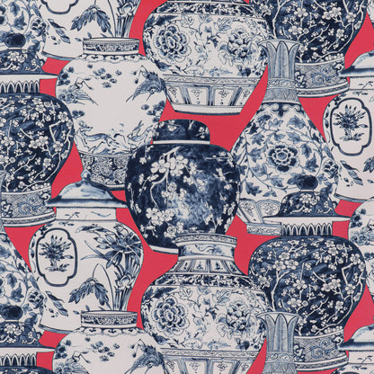Pandan Print - Chili/Blue