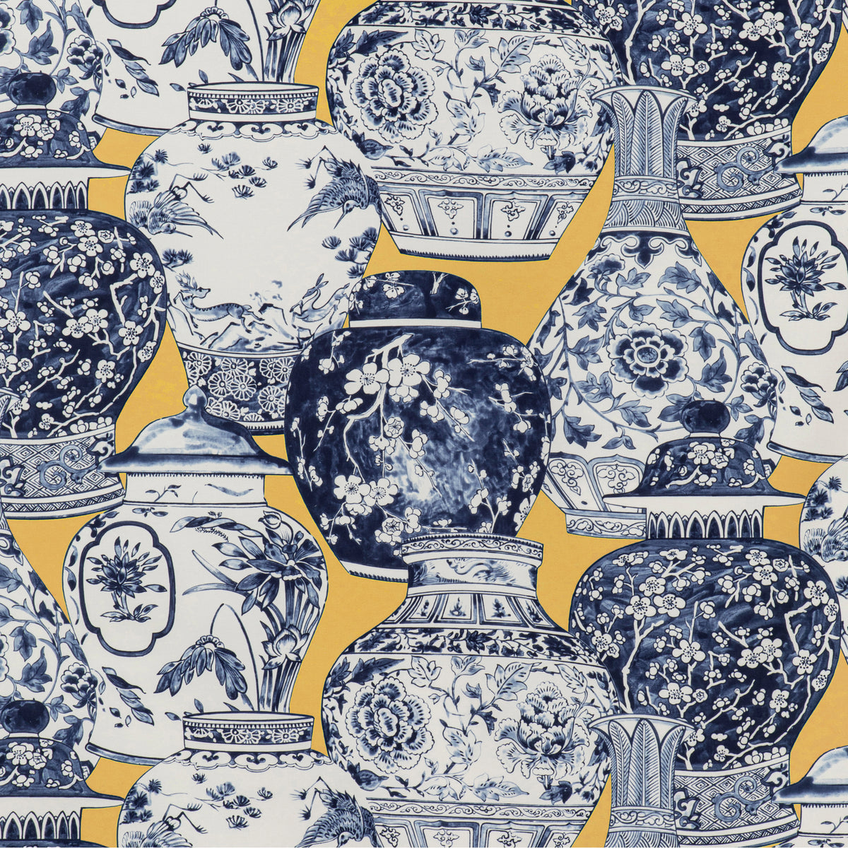 Pandan Print - Maize/Blue