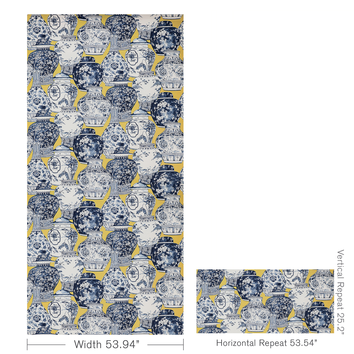 Pandan Print - Maize/Blue