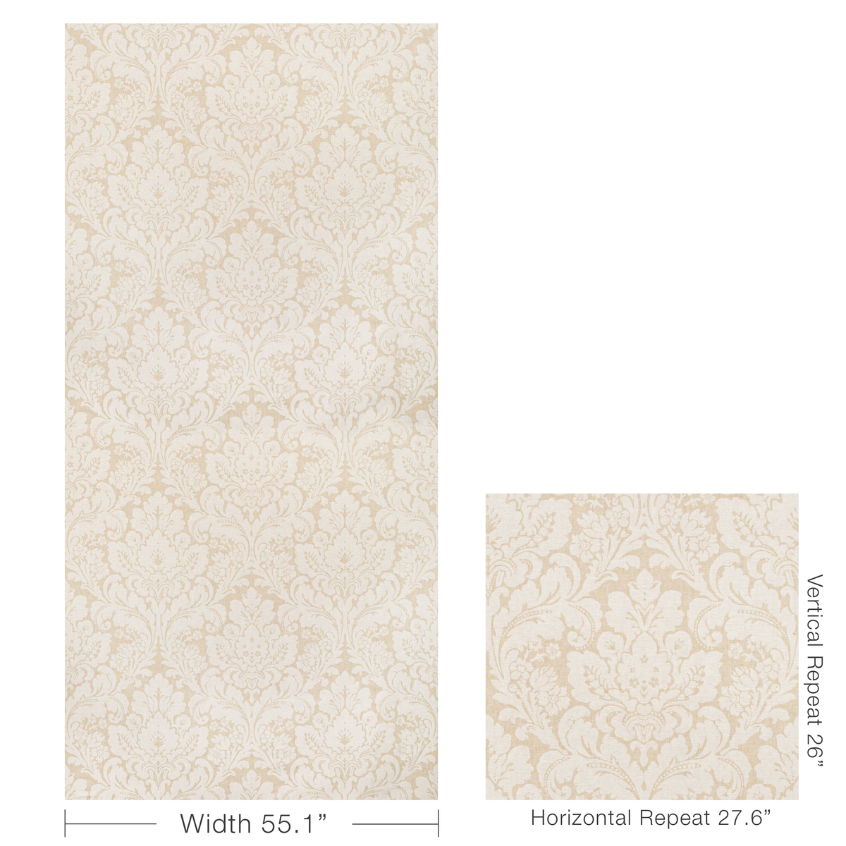 Acanthus Damask - Pearl