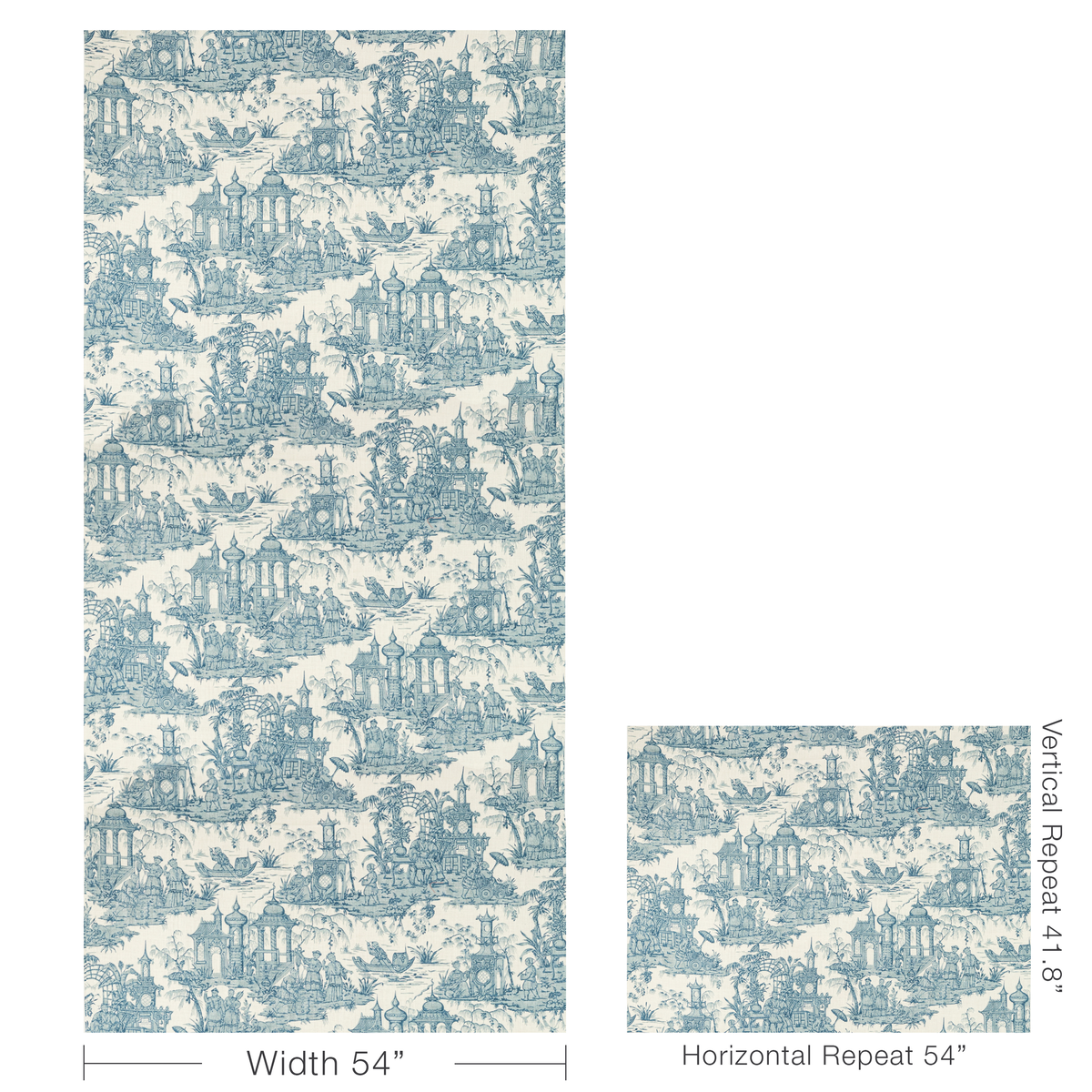 Pagoda Toile - Blue