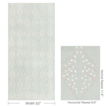 Lillie Embroidery - Aqua